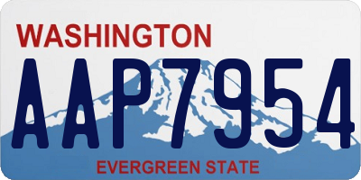 WA license plate AAP7954