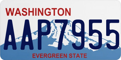 WA license plate AAP7955