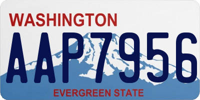 WA license plate AAP7956