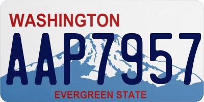 WA license plate AAP7957