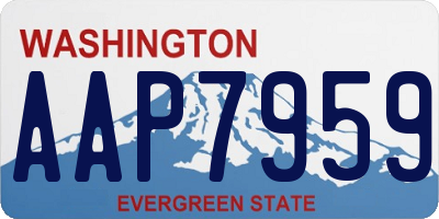 WA license plate AAP7959