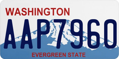 WA license plate AAP7960