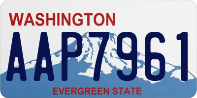 WA license plate AAP7961