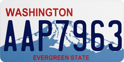 WA license plate AAP7963