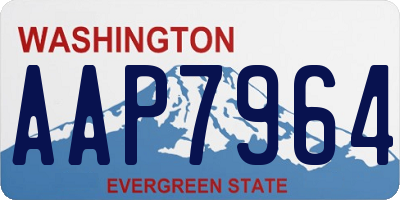 WA license plate AAP7964