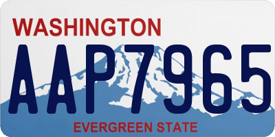WA license plate AAP7965