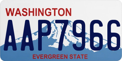 WA license plate AAP7966