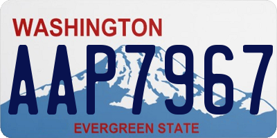 WA license plate AAP7967