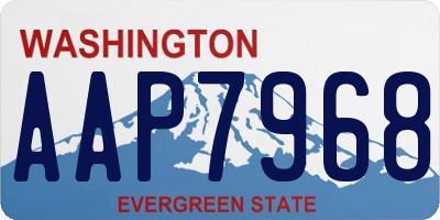 WA license plate AAP7968