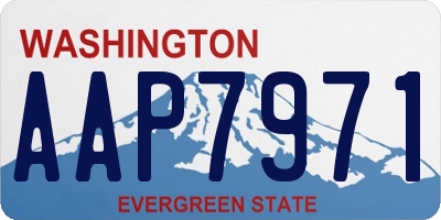 WA license plate AAP7971