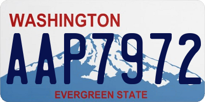 WA license plate AAP7972