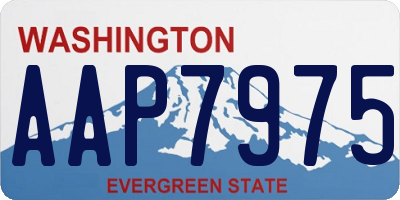 WA license plate AAP7975