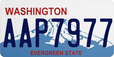 WA license plate AAP7977