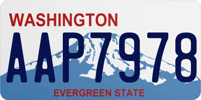 WA license plate AAP7978