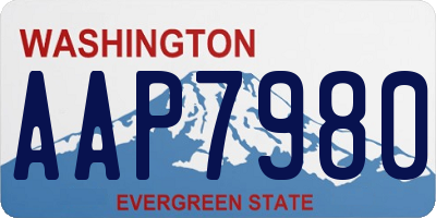 WA license plate AAP7980