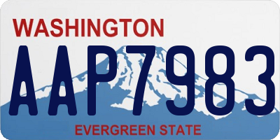 WA license plate AAP7983