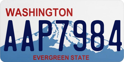 WA license plate AAP7984