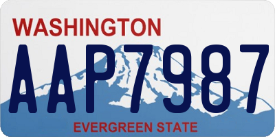 WA license plate AAP7987