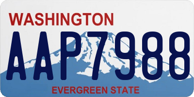 WA license plate AAP7988