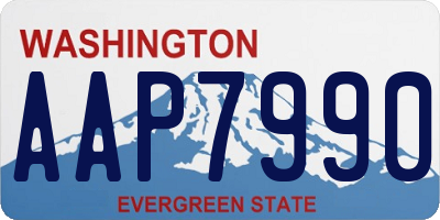 WA license plate AAP7990