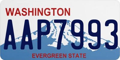 WA license plate AAP7993