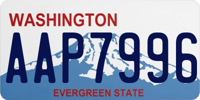 WA license plate AAP7996