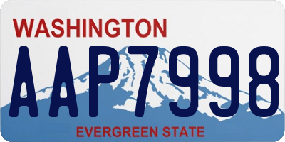 WA license plate AAP7998