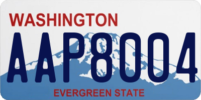 WA license plate AAP8004