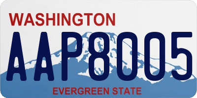 WA license plate AAP8005