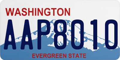 WA license plate AAP8010