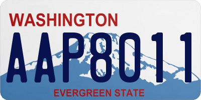 WA license plate AAP8011