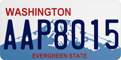 WA license plate AAP8015