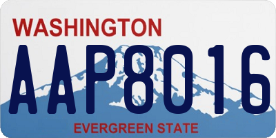 WA license plate AAP8016