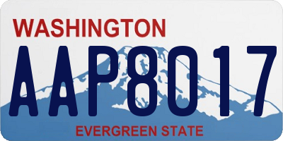 WA license plate AAP8017