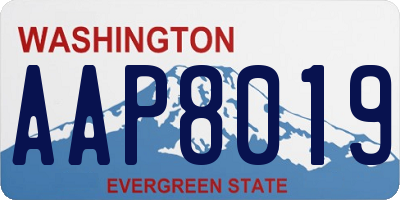 WA license plate AAP8019