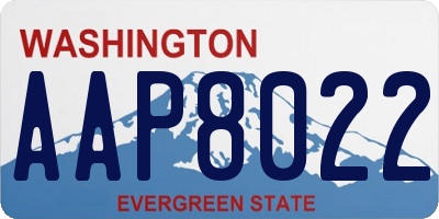 WA license plate AAP8022