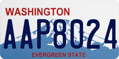 WA license plate AAP8024