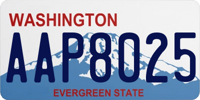 WA license plate AAP8025