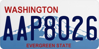 WA license plate AAP8026