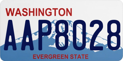 WA license plate AAP8028