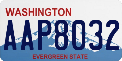 WA license plate AAP8032