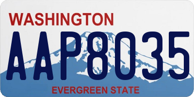 WA license plate AAP8035