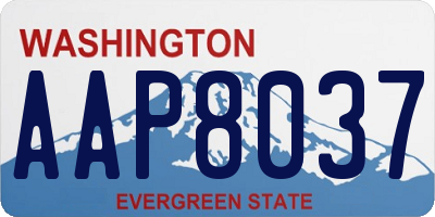 WA license plate AAP8037