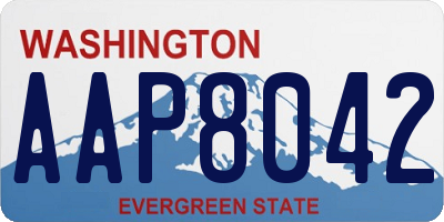 WA license plate AAP8042