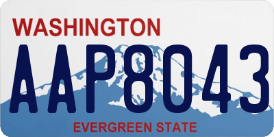 WA license plate AAP8043