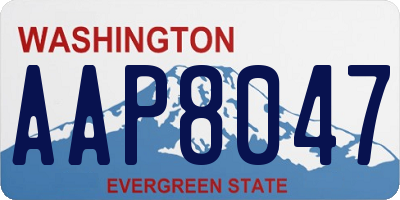 WA license plate AAP8047