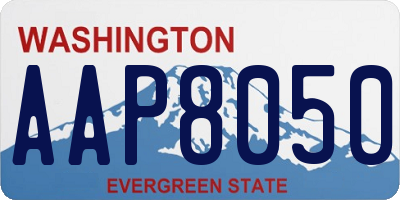 WA license plate AAP8050