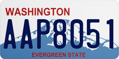 WA license plate AAP8051