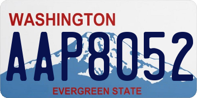 WA license plate AAP8052