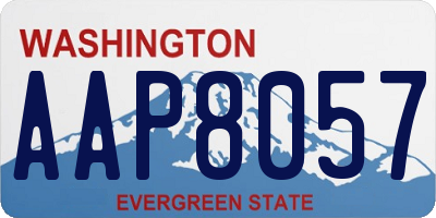 WA license plate AAP8057